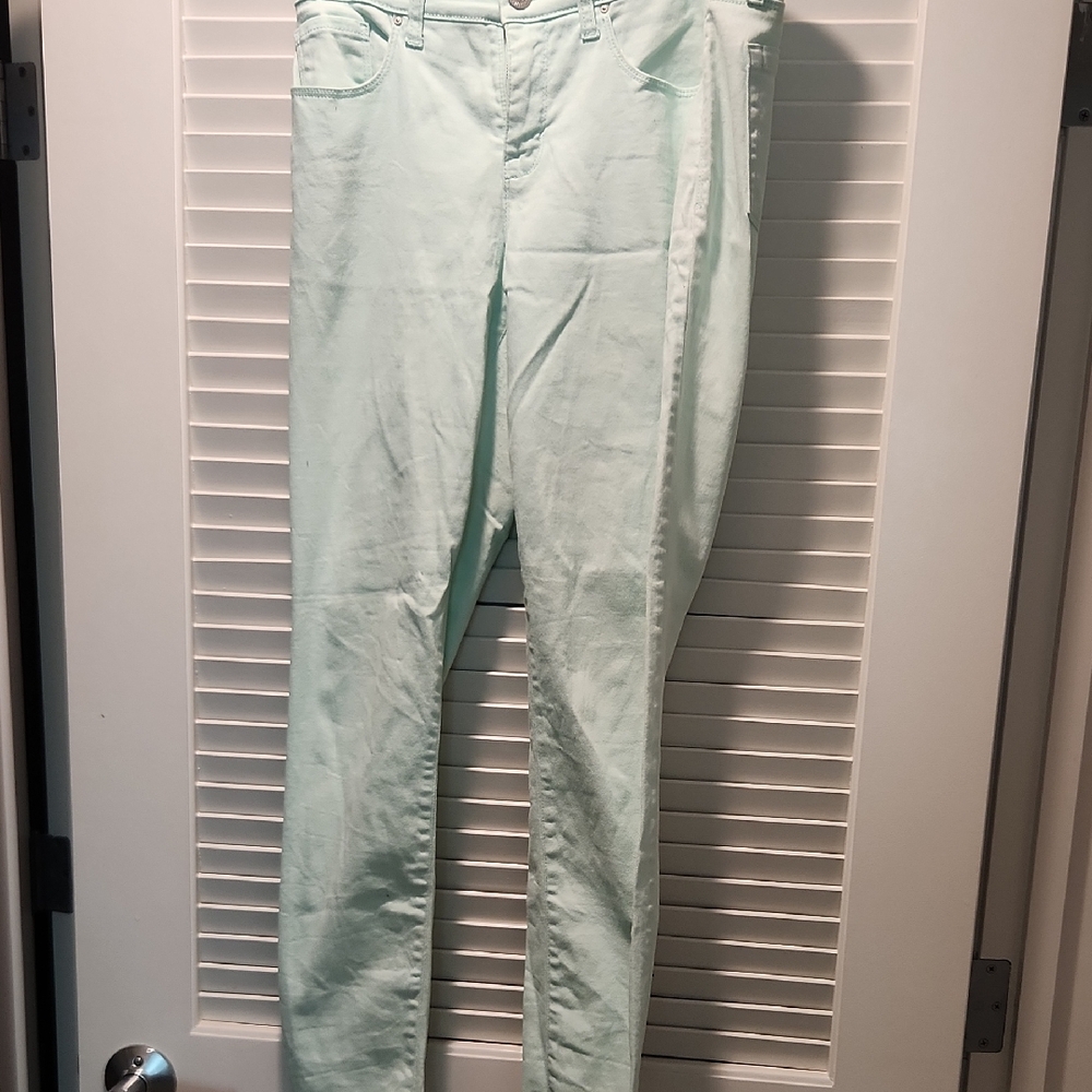 Style & Co. Green Skinny Jeans Soft Denim